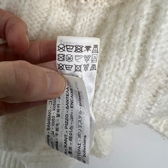 NWOT ZARA Alpaca Blend Long Sleeve Open Knit Lace Boho Blogger Favorite Sweater - Picture 11 of 11